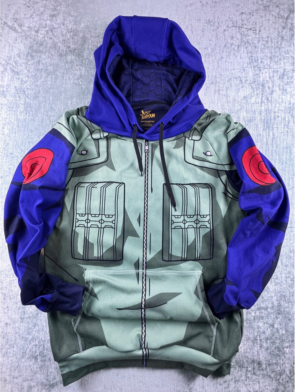 Just Saiyan Encounter Gear XL Anime Cosplay Zip Hoodie